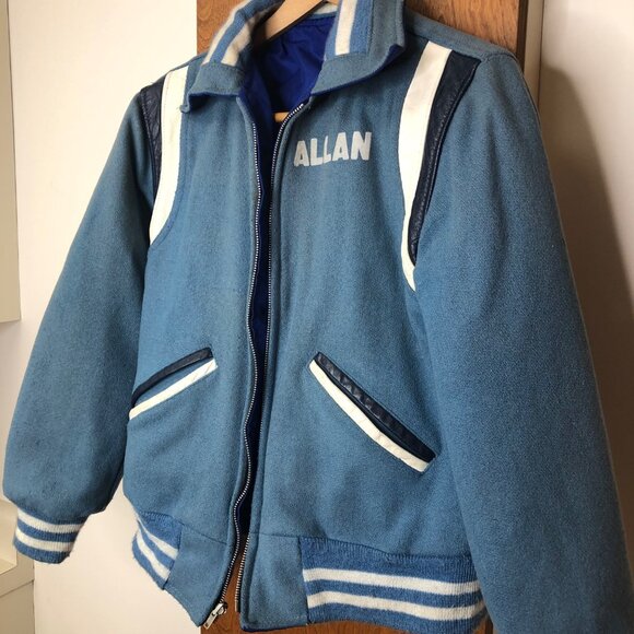 Vintage Letterman Jacket Princeton Jr. High Reversable Halloween Costume Allan - Picture 7 of 16